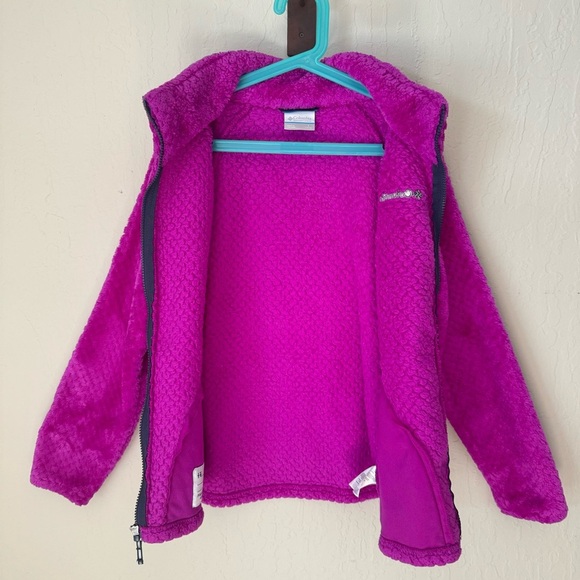 COLUMBIA Fire Side Sherpa Full Zip Fleece Jacket Magenta Pink Warm Style 1896811 - Picture 8 of 13